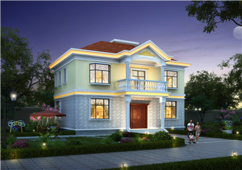 120平方米农村漂亮实用的两层别墅设计图纸,含外观图片