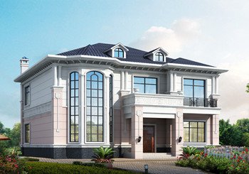 复式大客厅带旋转楼梯二层别墅设计图,大厅很阔气