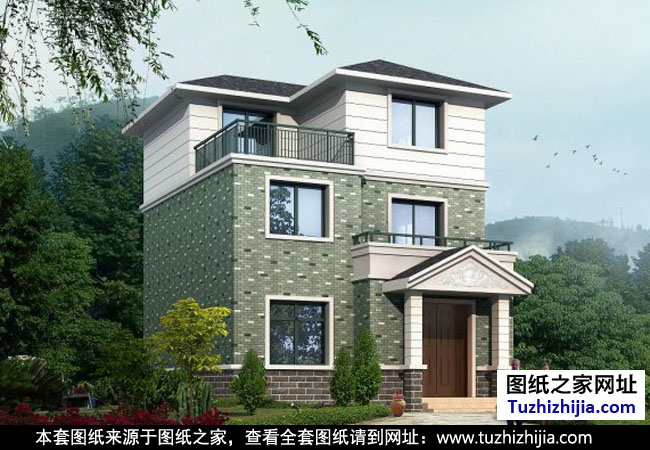 小型图纸三层外观住宅设计别墅(含教室效果图图纸农村v图纸图片