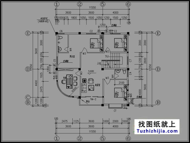 120平方米农村四层别墅设计图