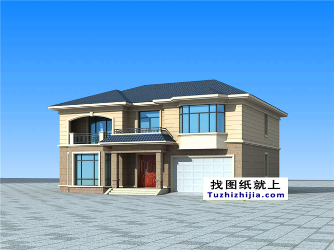 210平方米新万博客户端manbetx带大车库二层房屋万博manbetx苹果app纸及效果图,17X13米