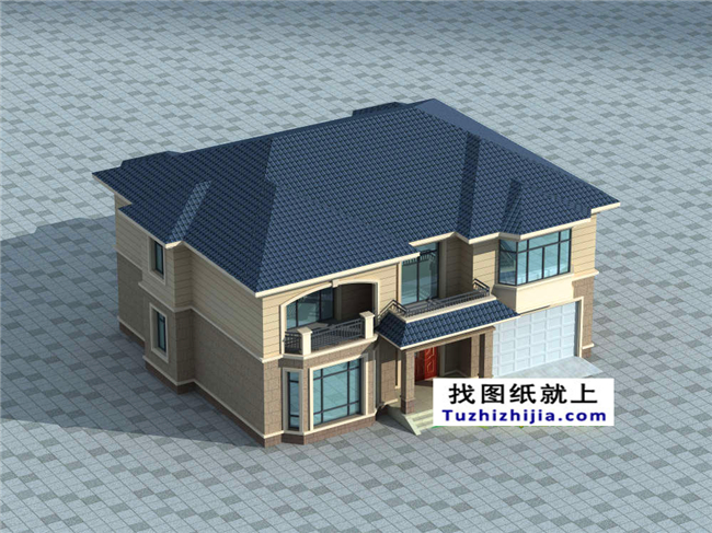 210平方米新万博客户端manbetx带大车库二层房屋万博manbetx苹果app纸及效果图,17X13米
