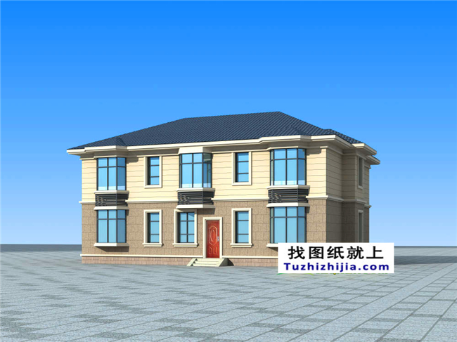 210平方米新万博客户端manbetx带大车库二层房屋万博manbetx苹果app纸及效果图,17X13米