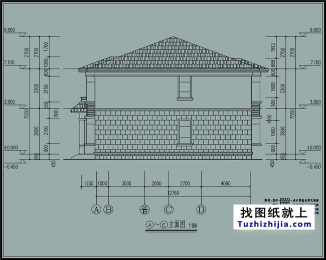 210平方米新万博客户端manbetx带大车库二层房屋万博manbetx苹果app纸及效果图,17X13米