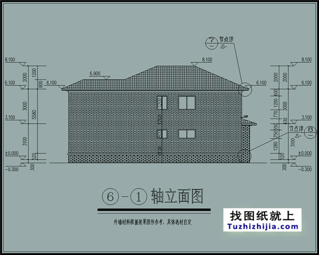 170平方米万博客户端manbetx豪华型二层自建房屋万博manbetx苹果app纸,15x12米