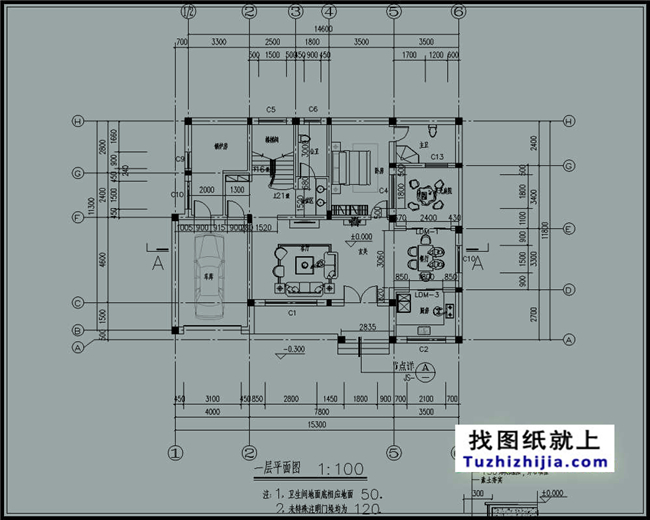 170平方米万博客户端manbetx豪华型二层自建房屋万博manbetx苹果app纸,15x12米