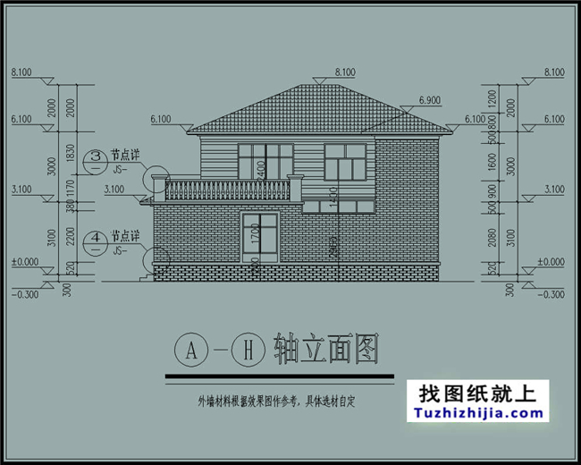 170平方米万博客户端manbetx豪华型二层自建房屋万博manbetx苹果app纸,15x12米