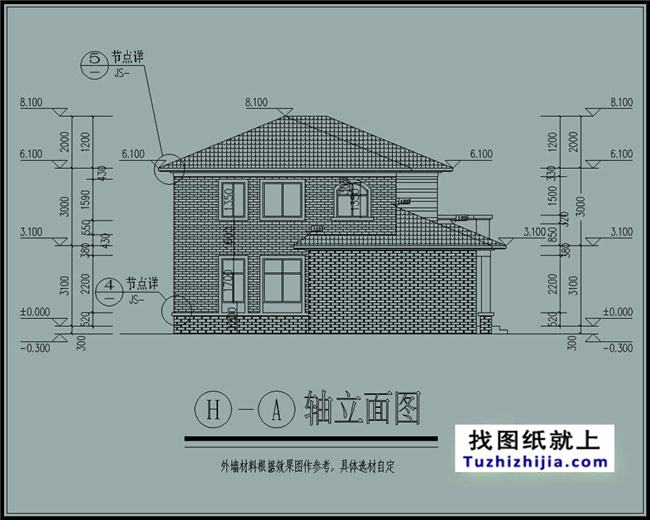 170平方米万博客户端manbetx豪华型二层自建房屋万博manbetx苹果app纸,15x12米