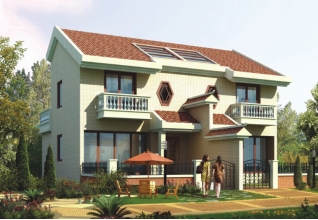 100平方米广东地区新农村建设二层双拼房屋设