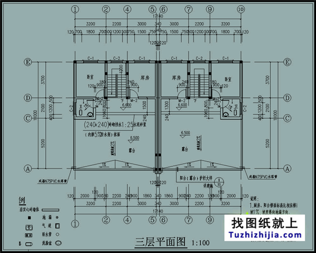 180平方米新万博客户端manbetx双拼户型万博manbetx官网客户端下载房屋万博manbetx苹果app纸带外观图,17X11米