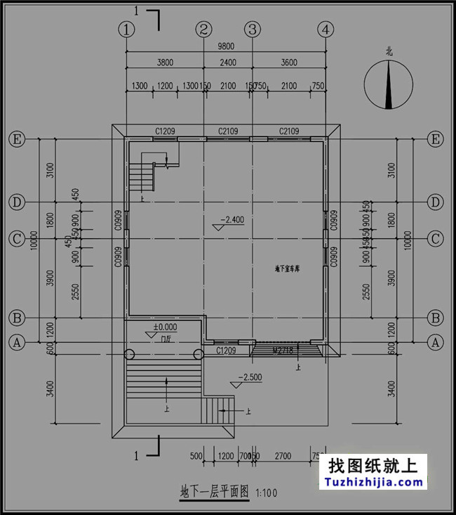 100平方米自建三层半别墅设计图纸