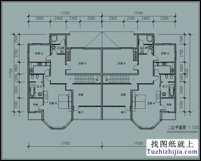 258平方米新万博客户端manbetx两层双拼万博manbetx官网客户端下载户型万博manbetx苹果app纸及效果图,22x13米