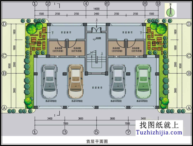 120平方米新万博客户端manbetx自建五层双拼万博manbetx官网客户端下载CAD万博manbetx苹果app纸,14X10米