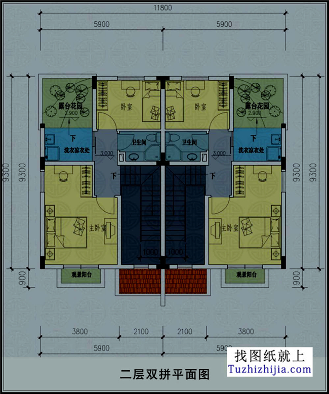 100平方米广东地区新二层v二层信号图纸双拼设阀上房屋图标农村图片