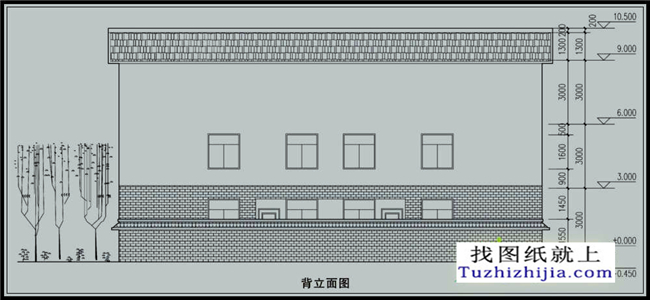 200平方米万博客户端manbetx兄弟合建实用三层CAD万博manbetx苹果app纸带外观,20x10米