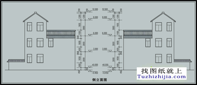 200平方米万博客户端manbetx兄弟合建实用三层CAD万博manbetx苹果app纸带外观,20x10米