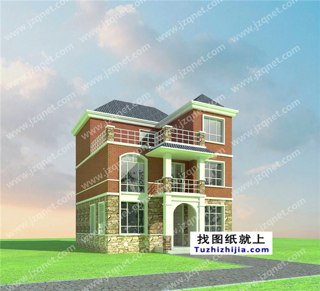 105平方米新万博客户端manbetx自建三层小万博manbetx官网客户端下载设计施工图,10x11米