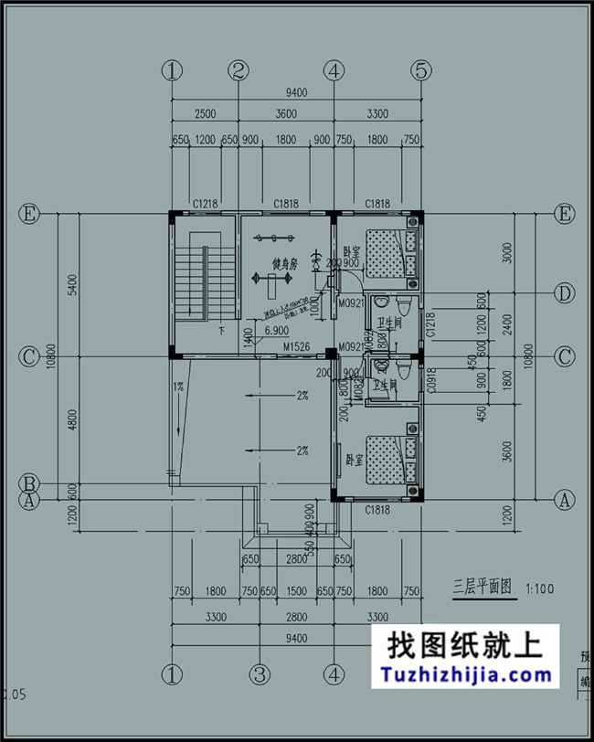 105平方米新万博客户端manbetx自建三层小万博manbetx官网客户端下载设计施工图,10x11米