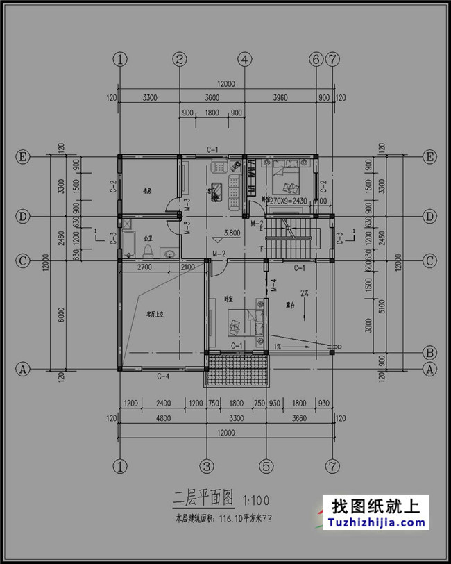 135平方米新农村三层别墅设计图纸