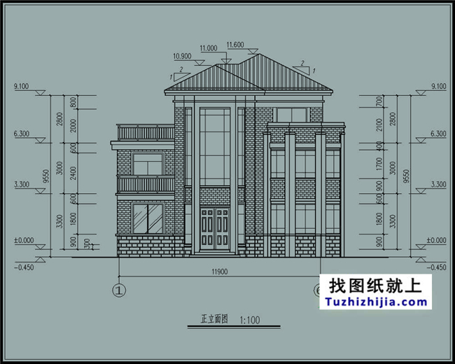 造价:28万,新万博客户端manbetx三层万博manbetx官网客户端下载施工图纸及效果图,12X12米140平方米