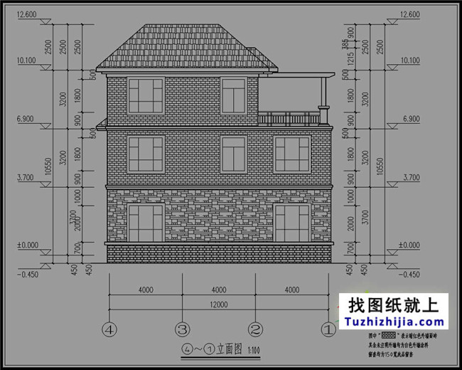 自建三层小洋楼万博manbetx苹果app纸,含效果图,带车库