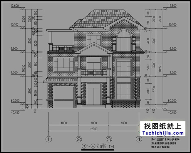 自建三层小洋楼万博manbetx苹果app纸,含效果图,带车库