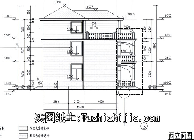 新万博客户端manbetx三层带露台自建房设计施工图,万博客户端manbetx自建万博manbetx官网客户端下载推荐