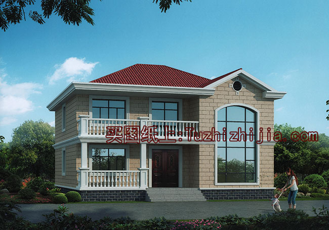 二层新农村自建房设计图,带外观效果图