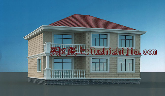 二层新农村自建房设计图,带外观效果图
