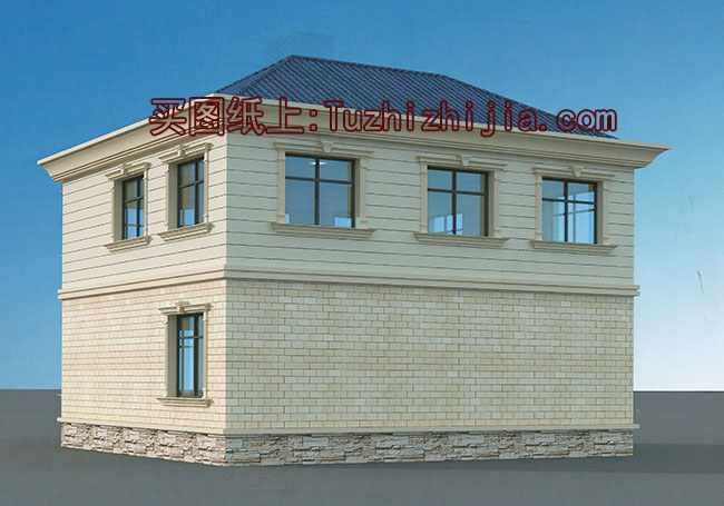 20万以内二层欧式小别墅设计方案,全套施工图+效果图