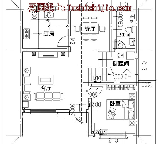 经典小户型双拼二层新农村房屋住宅设计图,含效果图