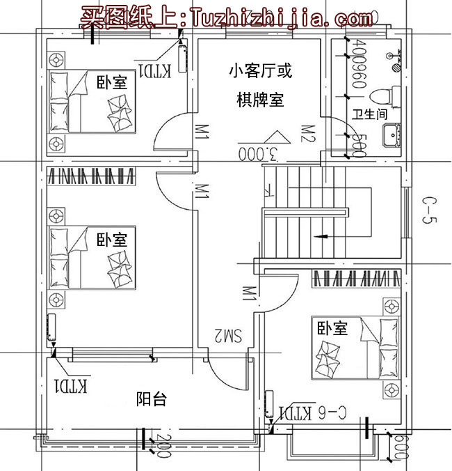 经典小户型双拼二层新农村房屋住宅设计图,含效果图