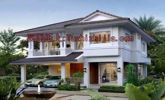 150平二层别墅房屋设计图,现代风格,造型精致