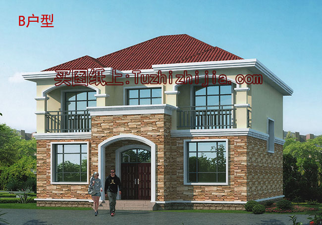 经典户型二层农村小别墅设计图,造价25万内