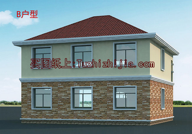 经典户型二层农村小别墅设计图,造价25万内