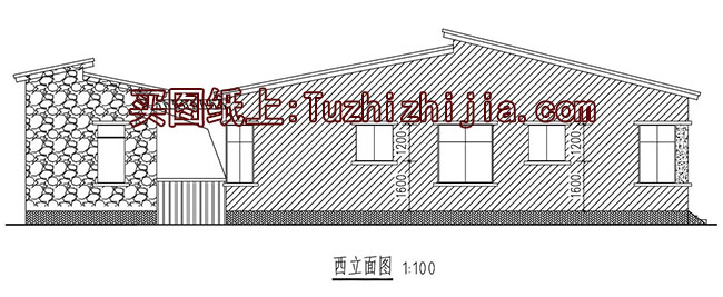 196平方米乡村一层万博manbetx官网客户端下载CAD万博manbetx苹果app纸带效果图,11X21米