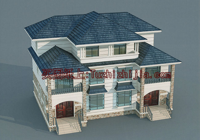 兄弟两户双拼房屋设计图及外观图片,户型合理