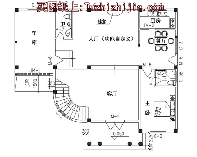四层(三层半)豪华欧式别墅房屋设计图,外观高端、大气