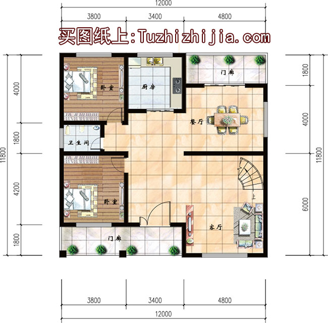 二层新农村自建房设计图,带外观效果图