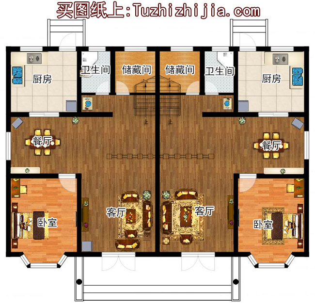 农村二层别墅设计图,带外观效果图,兄弟自建推荐