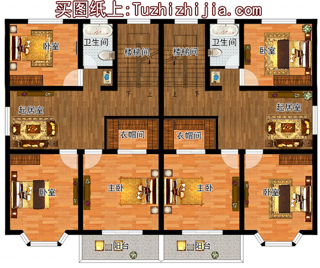 农村二层别墅设计图,带外观效果图,兄弟自建推荐