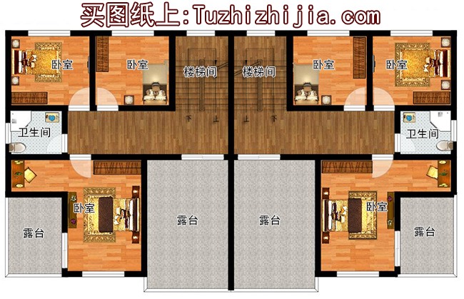 200平方米稳重大气三层双拼万博manbetx官网客户端下载建筑万博manbetx苹果app纸,含效果图
