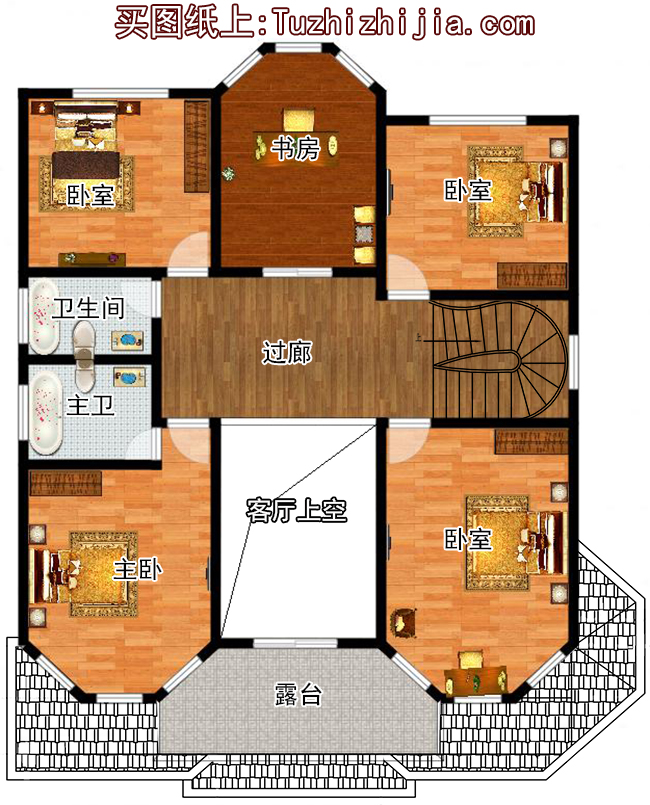 农村二层半楼房设计图及效果图,欧式风格