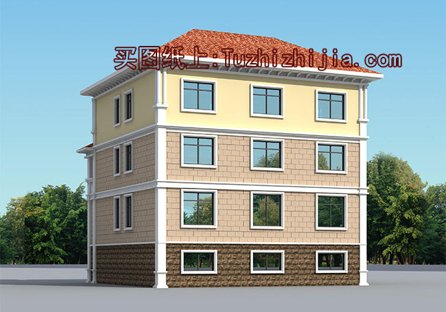 三层半复式别墅设计方案,全套设计图+效果图