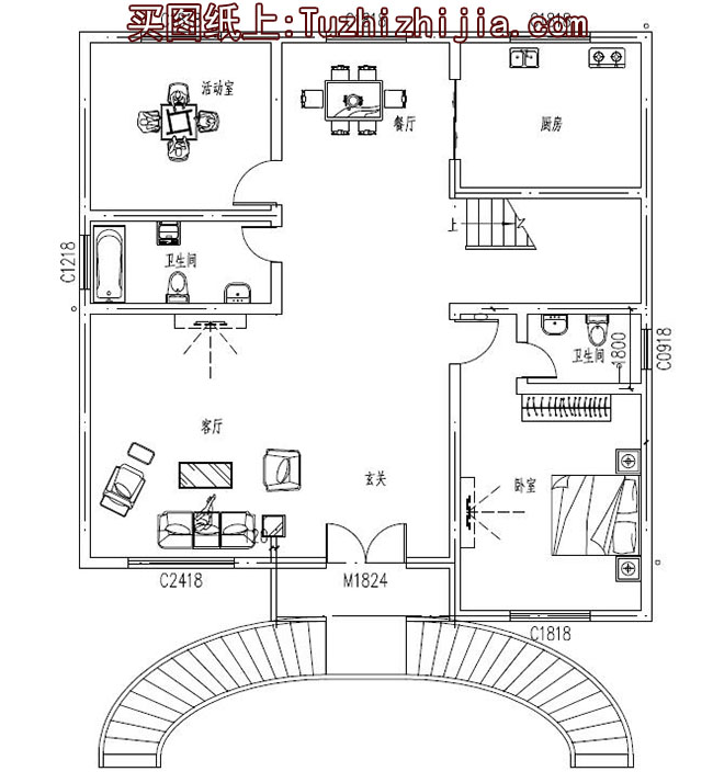 三层半复式别墅设计方案,全套设计图+效果图