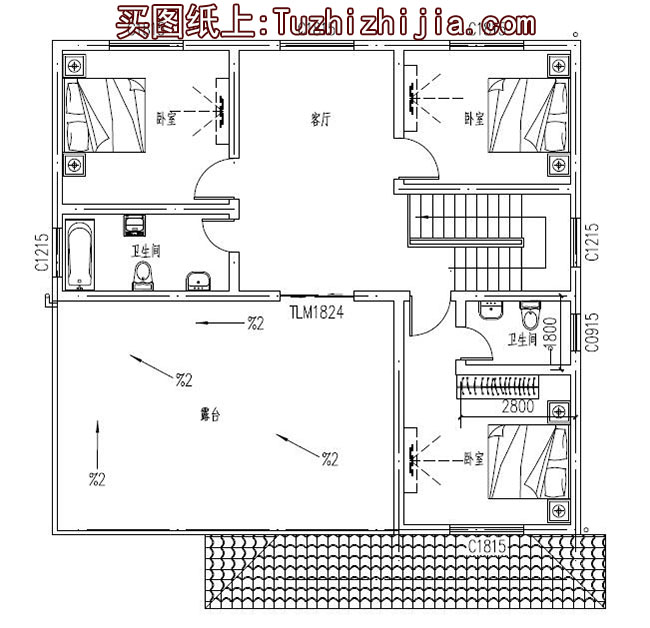 三层半复式别墅设计方案,全套设计图+效果图