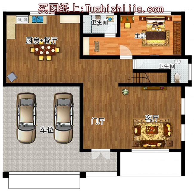 150平二层别墅房屋设计图,现代风格,造型精致