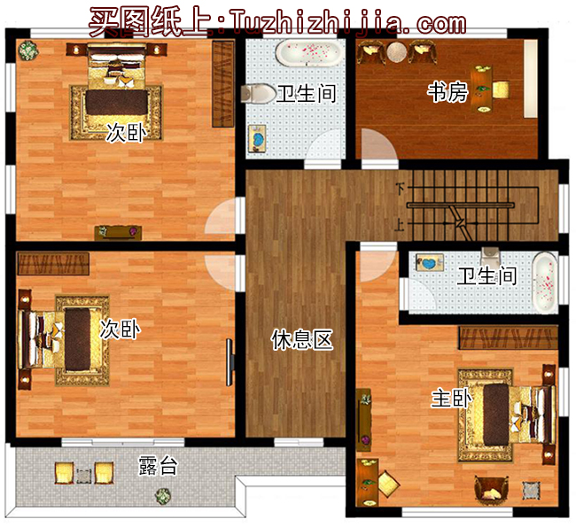 150平二层别墅房屋设计图,现代风格,造型精致