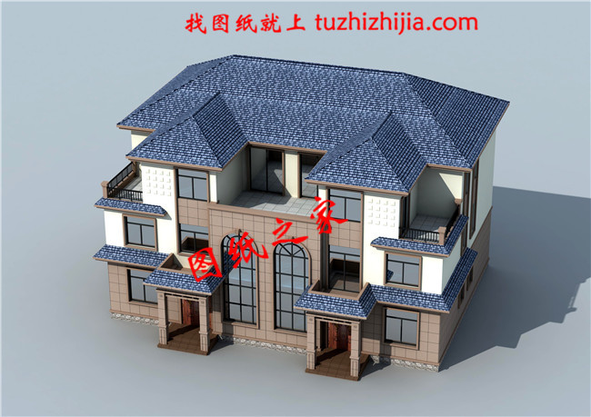 2018最新兄弟双拼别墅设计图纸,单户130平米左右,经典的简欧式风格