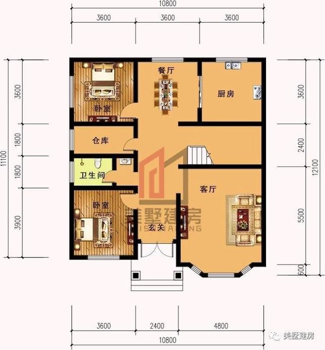 3款挑空客厅的二层小楼房设计图,款款漂亮